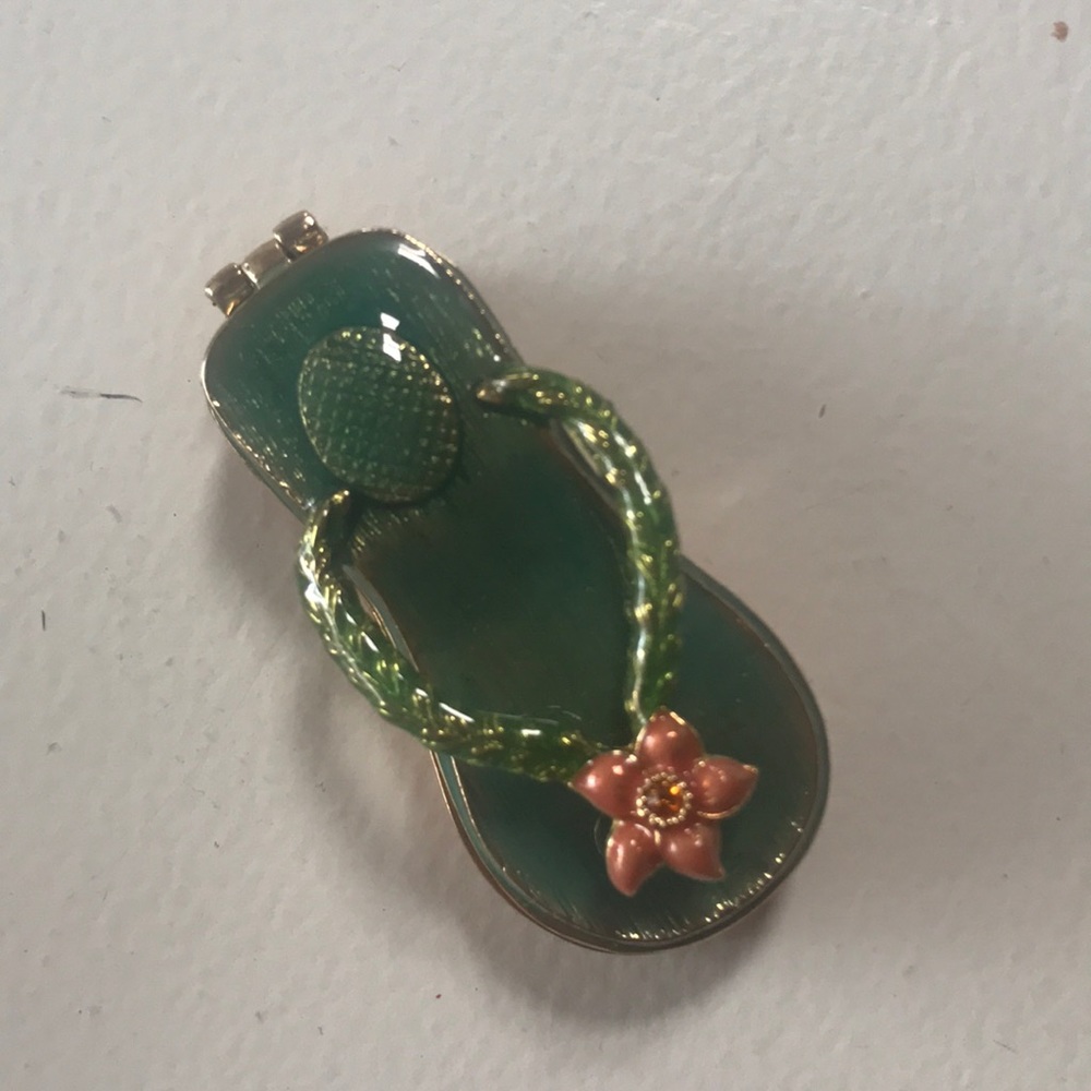 New with Box. Monet flip flop sandal trinket box